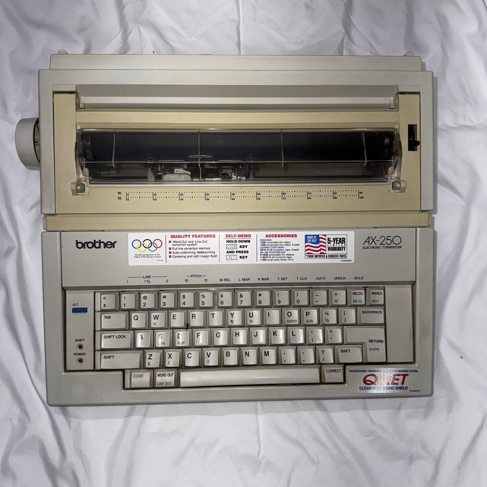 Brother AX-250 Correctronic Electronic Typewriter Tested Works